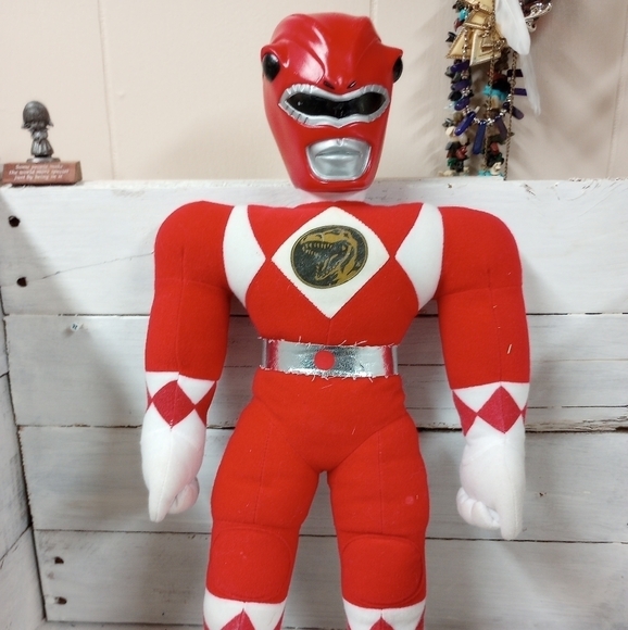 Mighty Morphin Power Rangers Jason Red Plush Figure 18" Tall from 1993 Saban. - Picture 1 of 9